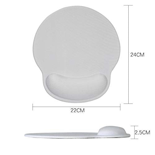 Ergonomic Keyboard Mouse Pad Wrist Rest Support Set for Laptop/Computer/Desktop,Memory Foam Hand Rest Wrist Cushion for Gaming/Office,Lightweight Comfortable & Pain Relief (Greyish White) - color: Greyish White