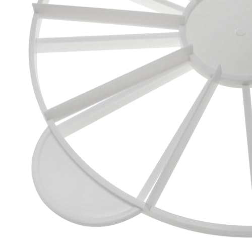 AYLIFU Cake Portion Marker Cheesecake Cutter 10/12 Slices Double Sided Cake Cutter Slicer with Handle for Pastry Baking (White, 26.8cm/10.6in Diameter)