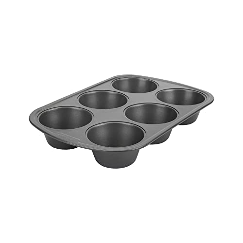 GoodCook Everyday Nonstick Steel Jumbo Texas Muffin Pan,6-cup,Gray,(Pack of 12) - size: 6 Cups (Jumbo) (Pack of 12)