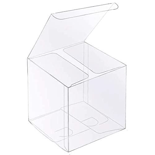 XP-ART 30Pack Clear Favor Boxes 4''X4''X4'' Plastic Gift Box - size: 1 Count (Pack of 30)