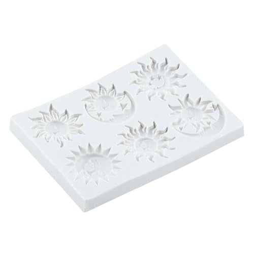 Sun Moon Face Fondant Molds Sun Face Silicone Mold - color: Style D