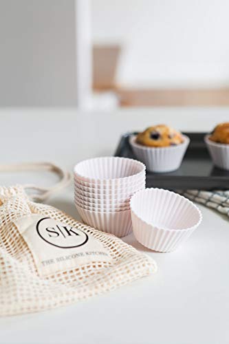 The Silicone Kitchen Reusable Silicone Baking Cups, Non-Toxic, BPA Free, Dishwasher Safe, Regular, 48 Pack, Designer White - size: Regular (Pack of 2)