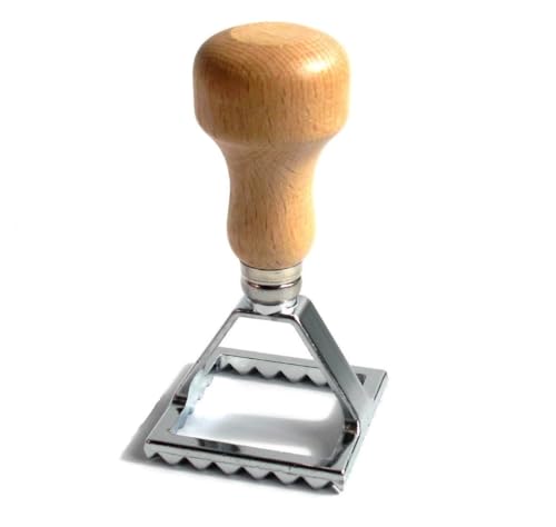 Tredoni 1.9" Fluted Square Ravioli/Dough Stamp Cutter (1.9 inch // Small) - size: 1.9 inch // Small