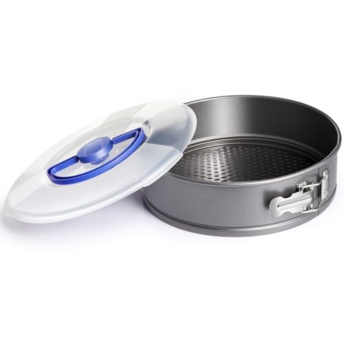 Teenyyou 1 Pcs 9 in Non Stick Springform Cheesecake Pan with Lid - size: about 9 x 2.5 inches