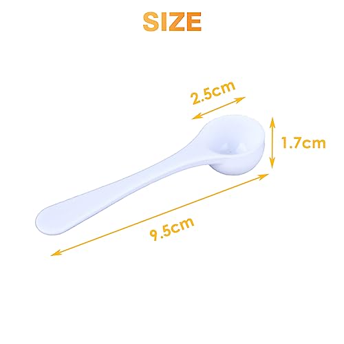 10Pack Teaspoon Measuring Spoons - Bulk Plastic Scoops for Coffee, Spice Jars - Accurate Measure for Cooking and Baking - 5 ml Capacity - color: 10 PACK