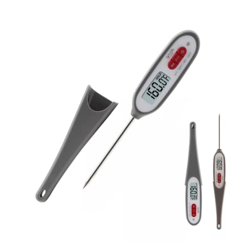 Taylor – Compact Instant-Read Pen Style Digital Kitchen Meat Thermometer - Waterproof Grey - Gray - color: Gray
