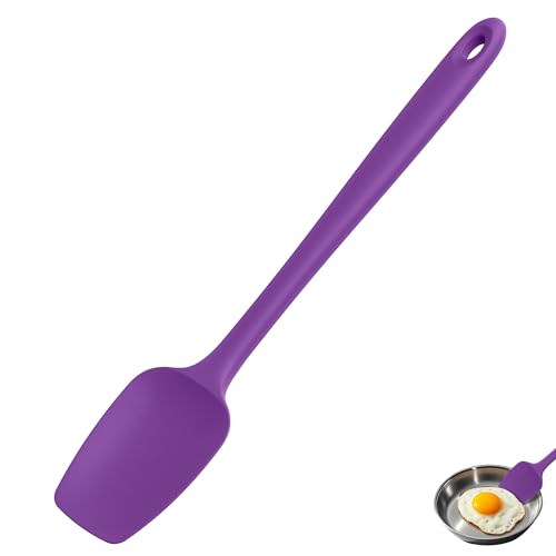U-Taste 14" Long Silicone Spoonula, 600°F High Temp Spoon Spatula, Purple - color: Purple, size: 14 in (spoon spatula)