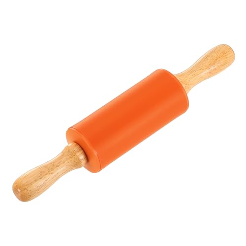 uxcell 4 Inch Silicone Rolling Pin Small Dough Roller Orange - color: Orange, size: 4 Inch