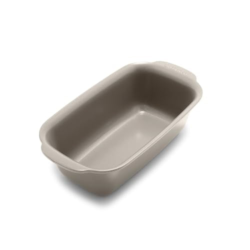 GreenPan Premiere Ovenware Healthy Ceramic Nonstick 1 lb. Loaf Baking Pan, PFAS-Free, Warp-Free Bakeware, Durable Quick Heating, Oven & Broiler Safe to 600F, Dishwasher Safe, Taupe - color: Taupe, size: 1 lb. Loaf Pan