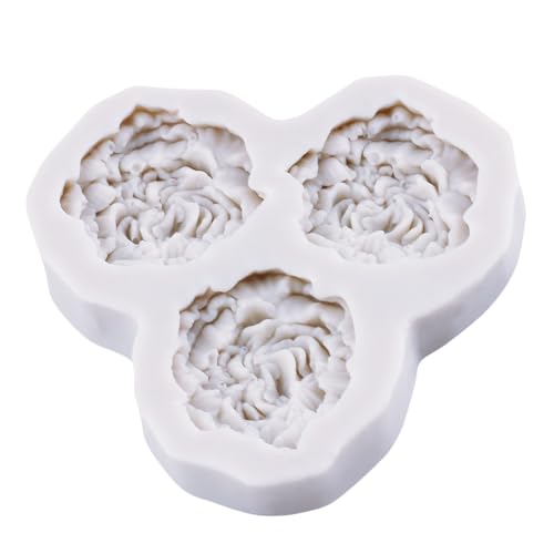3D Peony Flower Fondant Mold Flower Silicone Molds Set Of 2 - color: Style C