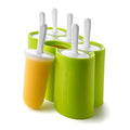 Zoku Classic Pop Molds, 6 Easy-release Popsicle Molds With Sticks and Drip-guards, BPA-free - color: Green