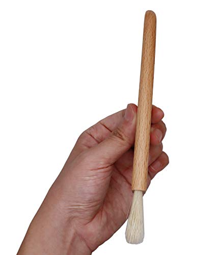 Exceliy 2 Sets Pastry Brushes with Wooden Handle & Natural Bristles