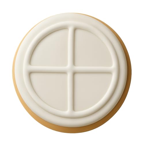 Medicine Wheel Emblem Cookie Cutter & Stamp, Fondant & Clay Cutter - 3.9x4"