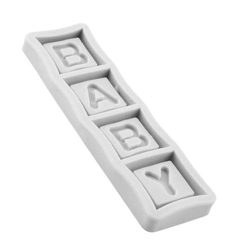 3D Baby Blocks Chocolate Silicone Mold BABY Letter Fondant Molds - color: Style E