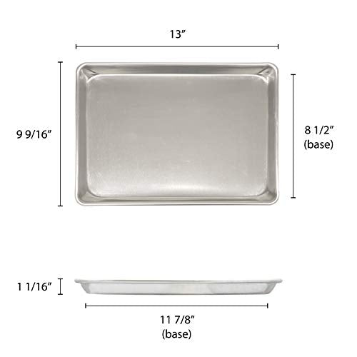 Excellante 9 1/2" X 13" Quarter Size Aluminum Sheet Pan, Comes In Each - size: 9.5 x 13 Inch, Not Perforated