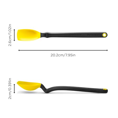 Dreamfarm Mini Supoon Non-Stick Sit-Up Silicone Scraping Cooking Spoon, Jar Scraper Measures 5ml Tsp - 8" Yellow - color: Yellow, size: Mini