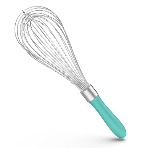 U-Taste Wire Whisk for Cooking, 18/10 Stainless Steel Wisk, L/Aqua Sky - color: Aqua Sky, size: Large