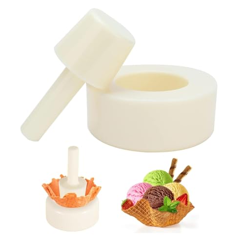 Crispy Waffle Cone Maker, Plastic Ice Cream Maker Cone Roller Forming Tool Waffle Cone Shaper Pastry Ice Cream Waffle for Kitchen - color: #2