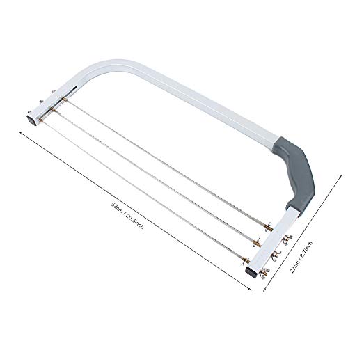 Qiilu Adjustable Cake Leveler, Bright White Adjustable Wire Cake Cutter Leveler Stainless Steel Baking Tools