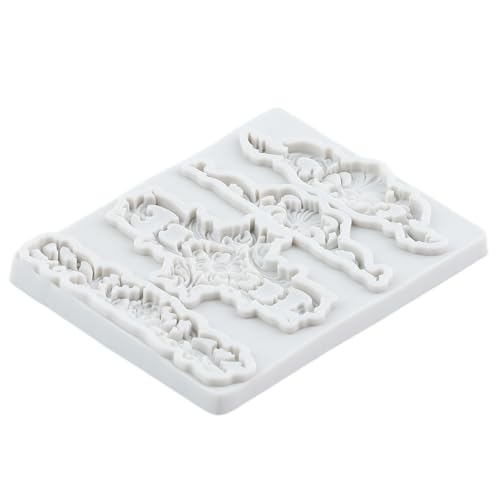 Baroque Style Fondant Mold Curlicues Scroll Lace Silicone Molds