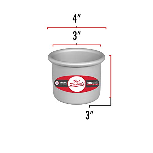 Fat Daddio's Round Cheesecake Pan, 3 x 3 Inch, Silver - size: 3 x 3 Inch, style: 3" Depth