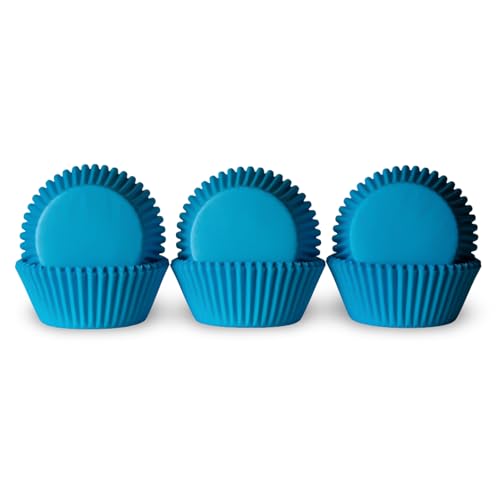 200 Paper Cupcake Liners, Muffin Liners or Baking Cups for Desserts, Muffins, Cupcakes and More Treats; Grease Proof, No Smell, Food Grade, Nut Serving Containers (Blue) - color: Blue