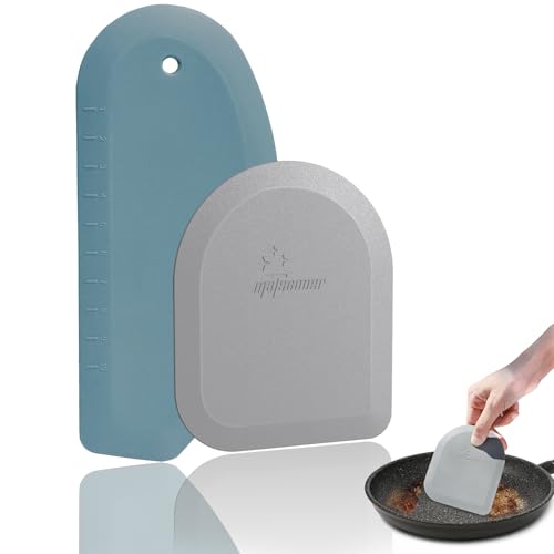 Silicone Bowl Scraper & Plastic Dough Scraper for Bread Dough, Kitchen Use - color: Blue