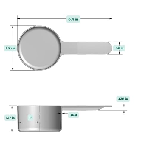 3 Tablespoon (1.5 Oz. | 43 mL) Short Handle Plastic Measuring Scoop for Coffee, Protein Powder, Pet Food, Spices, Grains, Dry Goods – Food-Grade BPA-Free (Pack of 1) - size: 43 mL | 3 Tablespoon | 1.5 Oz.