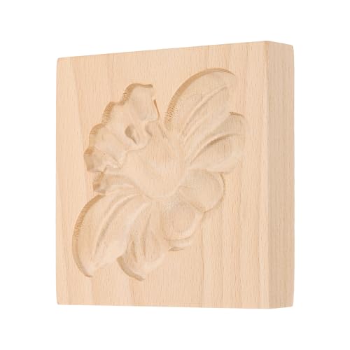 uxcell Cookie Stamp Wooden Cookie Cutter Baking Tools Daffodil