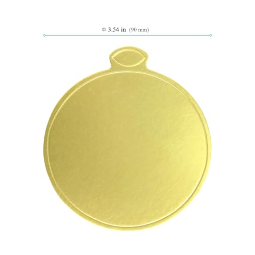 800pcs 3.5 Inch Mini Gold Round Cake Boards, Mini Cake Cardboard Rounds, Mousse Cake Boards Small Cake Base for Cake DIY, Cupcakes, Sweets
