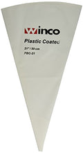 Winco Pastry Bag Cotton with Plastic Coating, 21-Inch,White,Medium - size: 21"