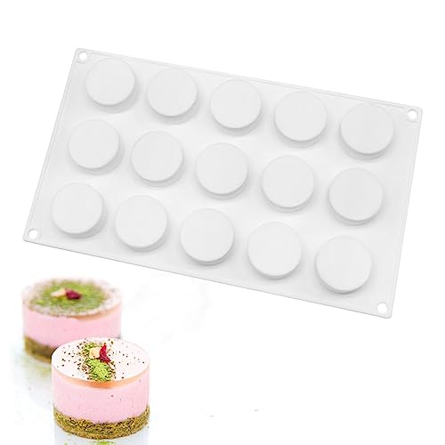 Round Cake Silicone Baking Mold Circular Chocolate Candy Biscuit Ice Cube Making Tool Soap Candle Mould Home Decor (Round H_11.84 X6.84 X0.84 inch) - size: Round H_11.84 X 6.84 X 0.84 inch