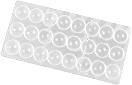 Round Clear Polycarbonate Chocolate Mold, 21-Piece Candy Making Tray - color: Round candy mold