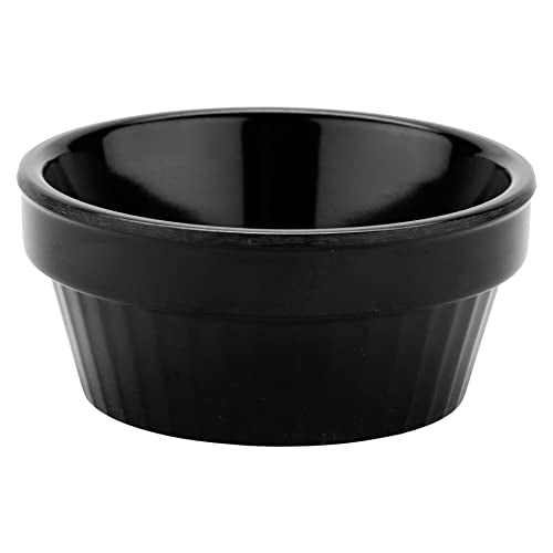 G.E.T. R-3-BK 3 oz. Ramekin, Melamine, Black (Pack of 12) - color: Black, size: 3 Ounce, style: Fluted