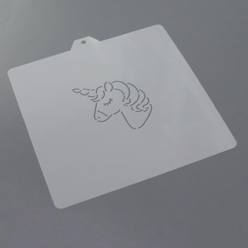 Cookie Cutter and Stencil Bundle Royal Icing Cookies Stencils Paint Your Own Biscuit Bakery Starter Kits Royal Icing Fondant Cutters Birthday Wedding Holiday Cookies Painting Coloring Pages Comb - style: Unicorn Face