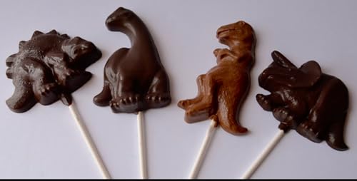 Dinosaur Assortment Lollipop Chocolate Candy Mold 291 with 4 Cavities