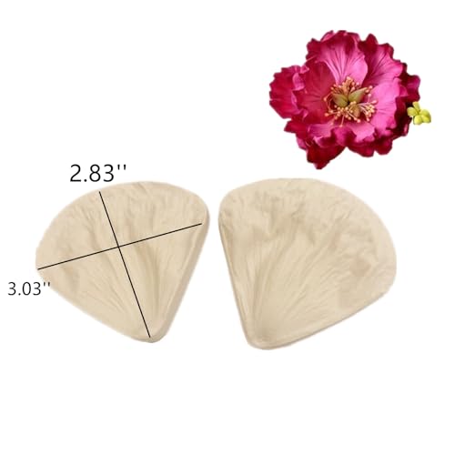 Stainless Steel Gumpaste Peony Flower Cutter Set with Fondant Silicone Mold