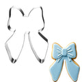 Bow Cookie Cutter with Ribbon- 4 Inch - Dishwasher Safe - Metal Cookie Cutter for Baking - Perfect for Baby Shower, Birthday, Wedding, and Holiday Cookies