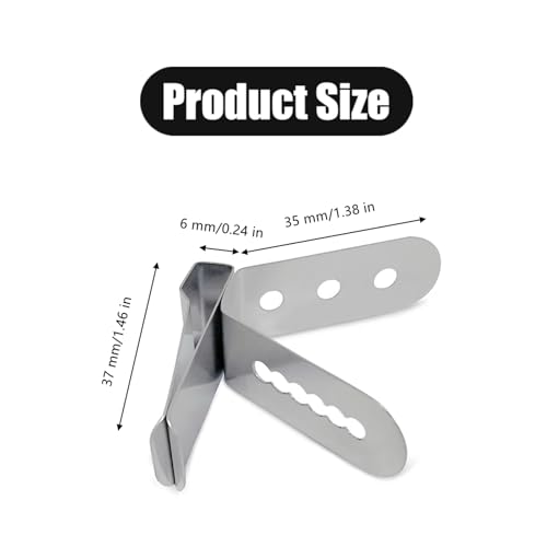 6 Pcs Thermometer Probe Holder Clip Stainless Steel 3-Hole