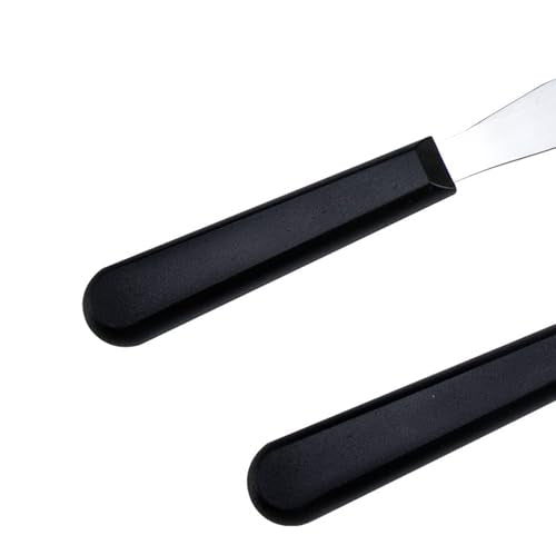 3pcs Baking Offset Spatula 6in 8in 10in Blade Plastic Handle Straight Stainless Steel Buttercream Baking Spatula Release Cutter Frosting For Cakes Desserts