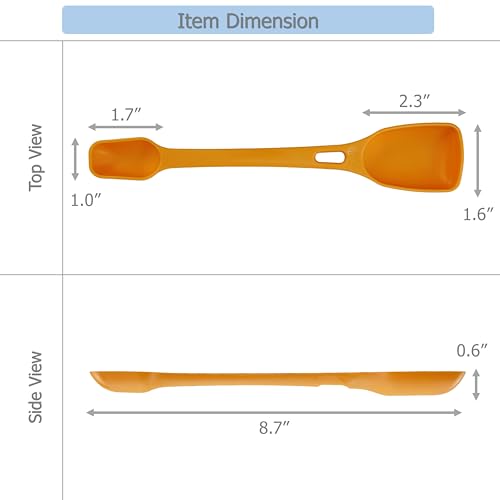 EIKS 2 Pack Plastic Measuring Spoon, 2-sided of 1 Tsp (5ml) & 1 Tbsp (15ml)
