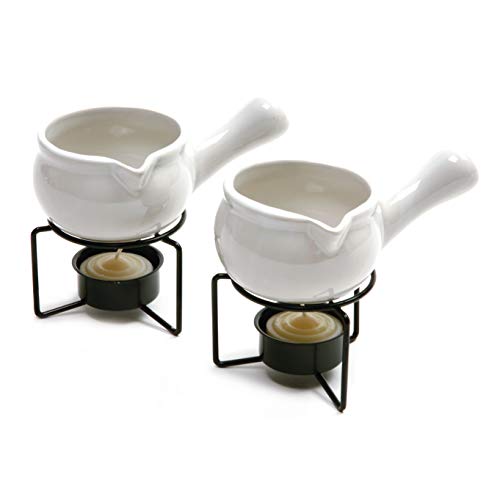 Norpro 2-Piece Ceramic Butter Warmer Set with Tea Lights