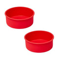 saphe 10 Inch round Cake Pans (2Packs) - Non-Stick Mini Round Baking Pans, Silicone Cake Molds for Small Layer Cakes and Desserts (10 inch) - size: 10 inch