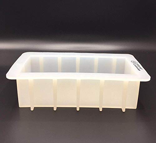 Large Loaf Soap Mold Thick Lip Silicone Rectangular 40oz DIY Swirl Tool - color: 8" Rectangular