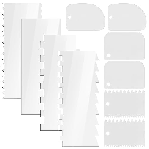 10 Piece Cake Scraper Set, Icing Smoothers for Buttercream Decorating