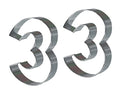 Bakerpan Stainless Steel Number 3 Cookie Cutter, 3 1/2 Inch - Set of 2 - style: Three