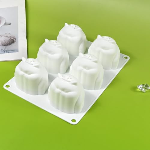 mostsom Cake Silicone Mold Cute Cat Shape Chocolate Covered Pop Molds for DIY Cake Cores, Cakepucks, Tarts, Cupcakes, Cheesecake, Mousse Desserts, Cookie Mould, Nonstick & Easy Release (F_ Cat) - size: F_ Cat