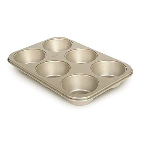 Glad Jumbo Muffin Pan Nonstick - Heavy Duty Metal Cupcake Tin with Large Baking Cups, Jumbo 6-Cup - size: Jumbo 6-Cup