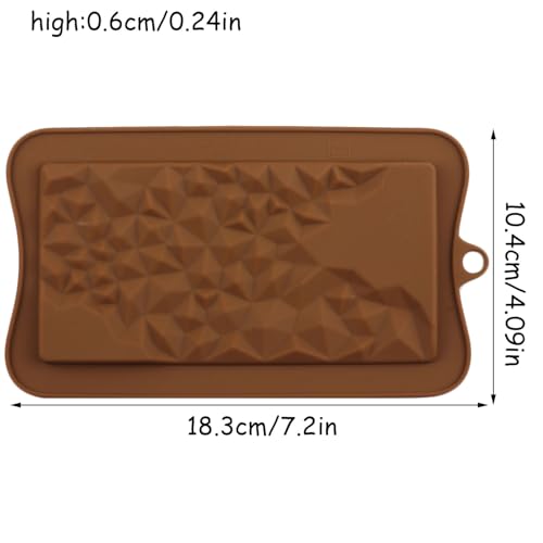 Break Apart Silicone Chocolate Molds Fragment Candy Mold For Chocolate Bar Candy Energy Bar