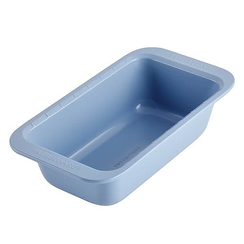 Farberware Easy Solutions Nonstick Bakeware Meatloaf/Loaf Baking Pan, 9 Inch x 5 Inch with Portion Marks - Blue - size: Loaf Pan (9 x 5 inches)